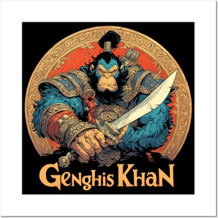 Genghis Kahn Iron Maiden monkey Posters and Art